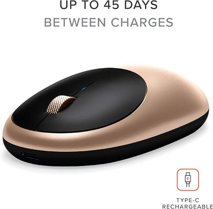 Satechi M1 Wireless Bluetooth Mouse, USB-C Rechargeable, Compact & Portable
