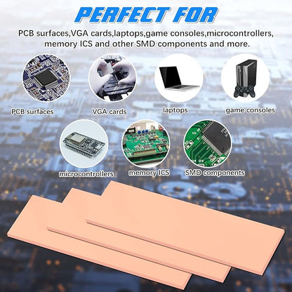 30 Pieces 2.6 x 0.8 Inch Silicone Thermal Pad Reusable Thermal Conductive