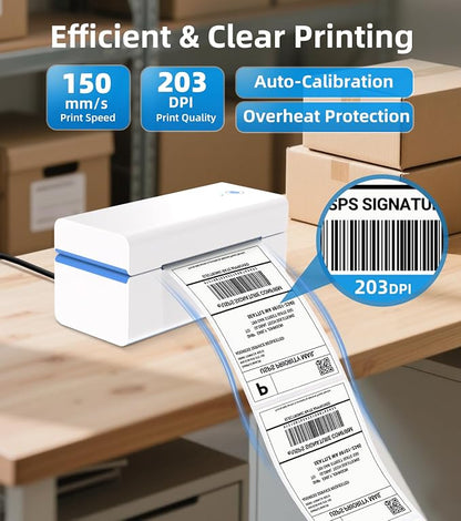 ORGSTA Bluetooth Thermal Shipping Label Printer T001-Plus Wireless 4x6 Shipping