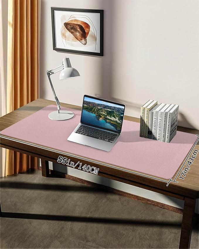 Extra Large Leather Desk Protector, Office Mat, Mouse & Laptop Pad, Non-Slip