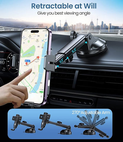 Wireless Car Charger, MOKPR 15W Fast Charging Auto-Clamping Car Mount Universal