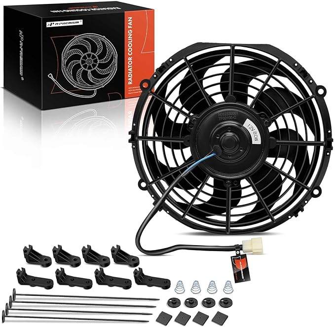 A-Premium 10'' 10 inch Universal Slim Fan Electric Radiator Cooling Fan Assembly