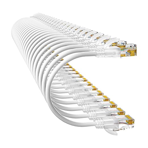 Cat6a Patch Cables 2ft Slim, Cat6 Ethernet Patch Cable Pure Copper, Flexible