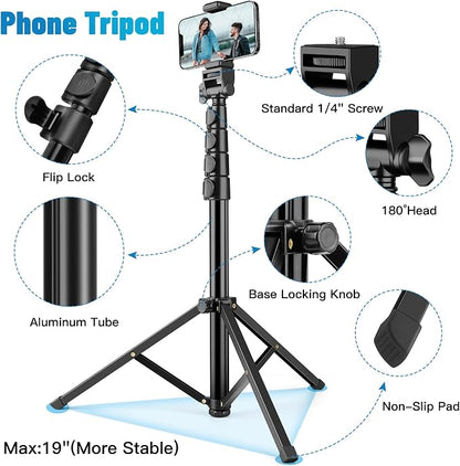 Victiv 70" Phone Tripod, Camera Stand Tripod