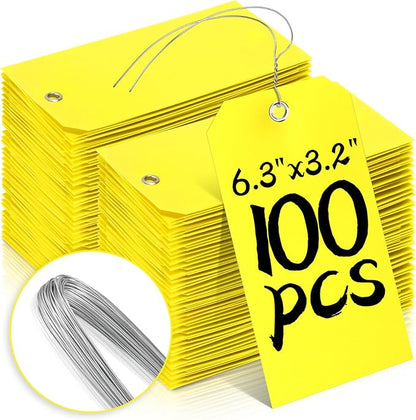 100 Pcs Waterproof Tags Writable Plastic Tags