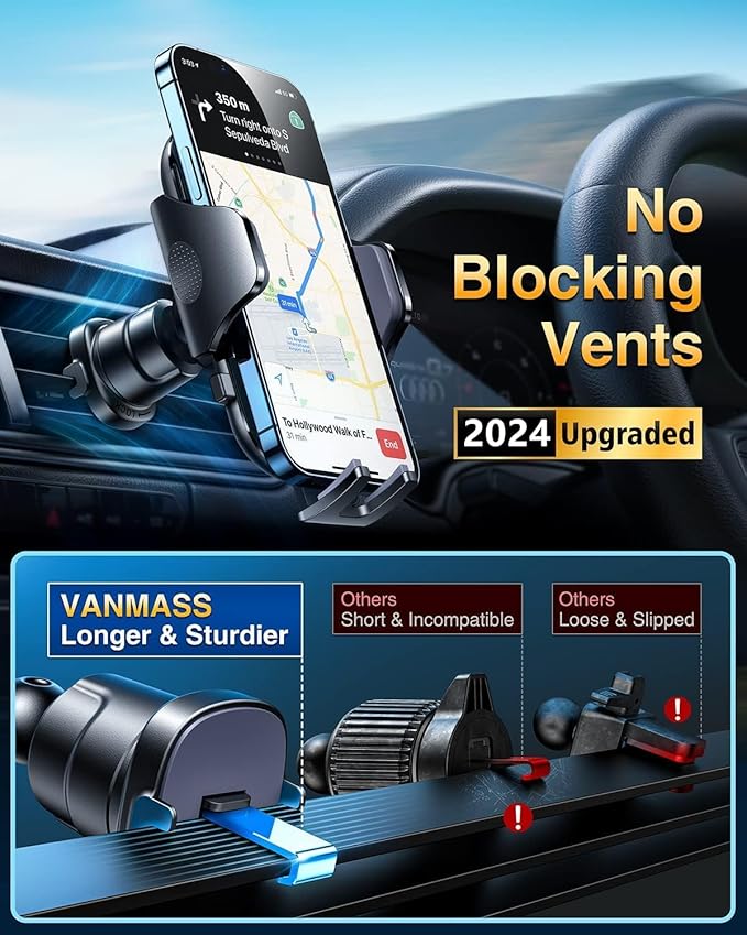 VANMASS Car Phone Holder Cell Phone Mount