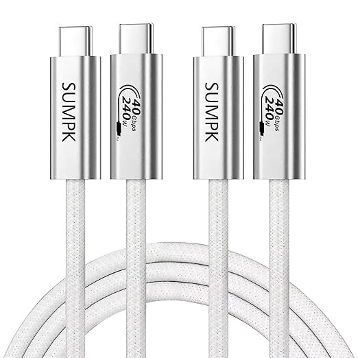 240W USB C Cable 6.6FT 2 Packs, USB4 Cable