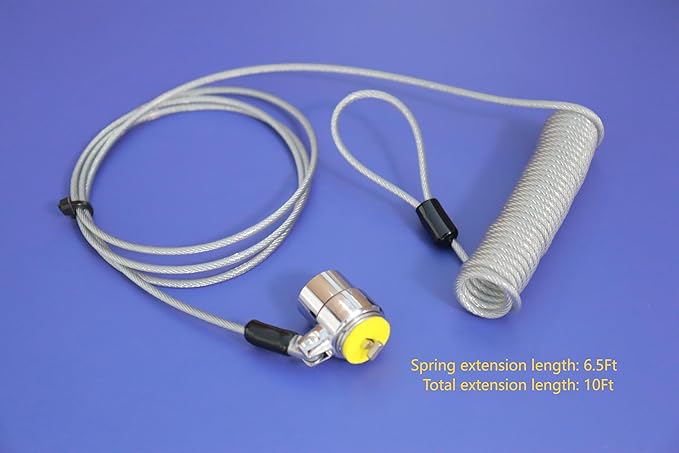 10-Foot Retractable Anti-Theft Steel Cable Lock