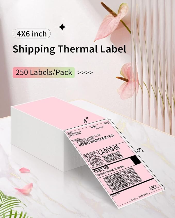 JADENS 4X6 Thermal Direct Shipping Label Compatible