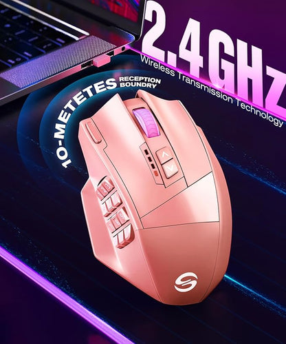 UtechSmart Venus Pro Wireless MMO Gaming Mouse, 000 DPI Optical Sensor