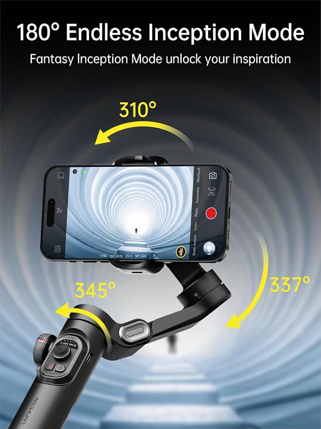Phone Gimbal Stabilizer 3-Axis Smartphone Foldable Handheld Gimbal
