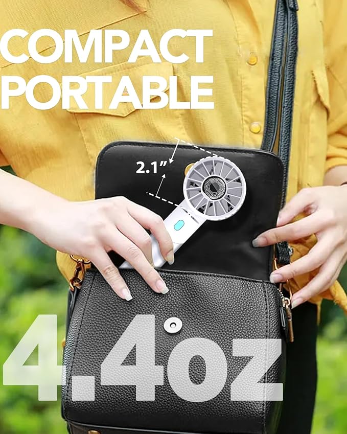 Handheld Fan, Mini Small Portable Turbo Fan, Rechargeable