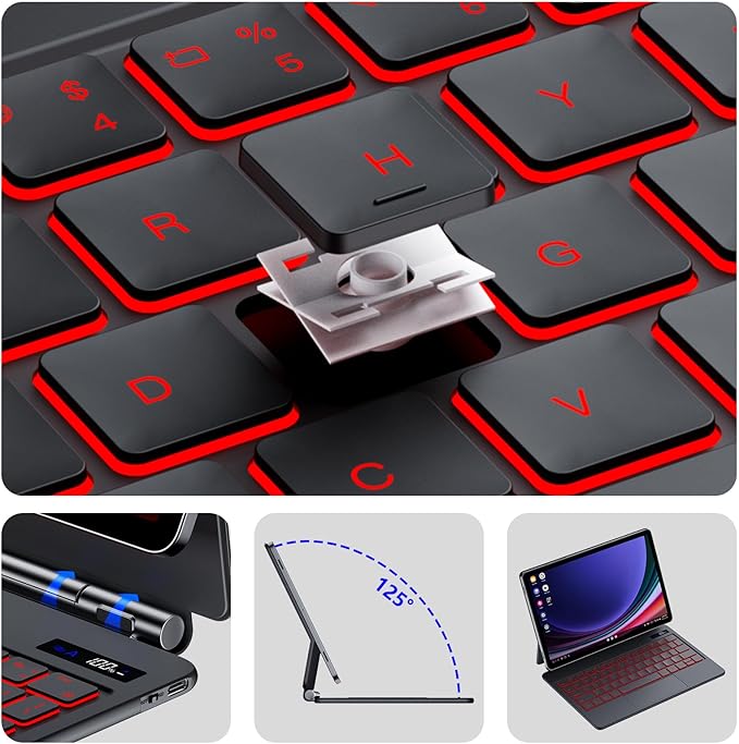 Magentic Keyboard Case for Samsung Galaxy Tab S10+/ S9+ /S9 FE+/S8+/S7+/S7 FE