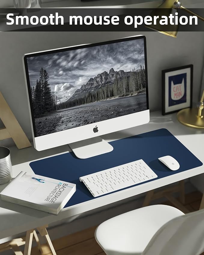 Large Desk mat, Leather Desk Pad Protector, Office Desk Mat, Mouse Pad