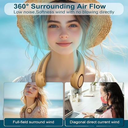 CIVPOWER Neck Fan: Portable Personal Neck Cooling Rechargeable Bladeless Fan