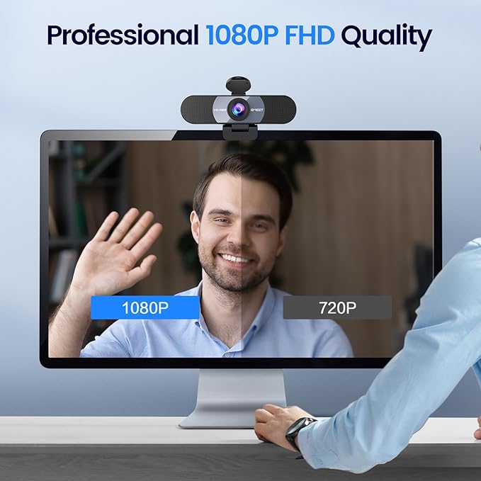EMEET 1080P Webcam, C960 Web Camera