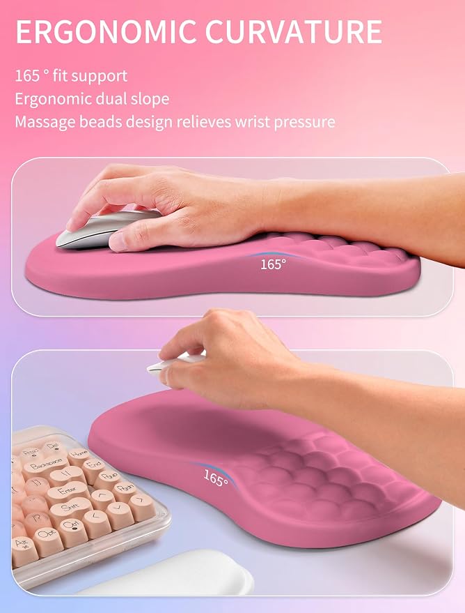 Hokafenle 2in1 Combination, Wave Keyboard Wrist Rest and Ergonomic Curvature