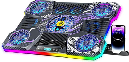 ChillCore Laptop Cooling Pad, RGB Laptop Fan Cooling Pad 9 Fans