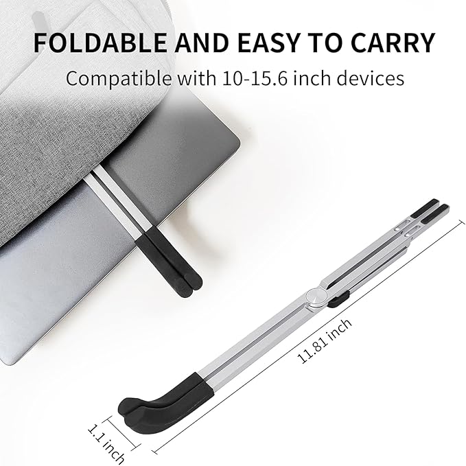 Protable Laptop Stand for Desk, Foldable Laptop Riser Holder, Ventilated