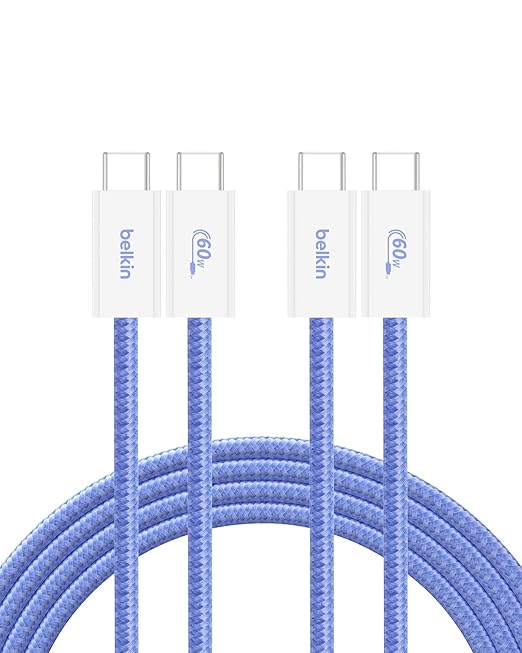 Belkin USB C to USB C Cable 2-Pack, 60W
