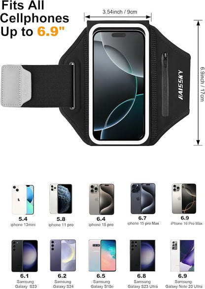 Running Armband with Earphone Bag Cell Phone Armband