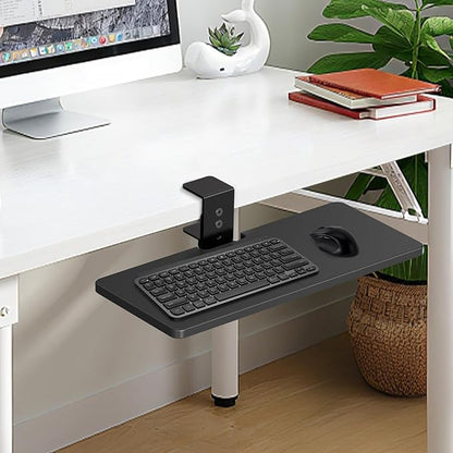 Large Under Desk Rotatable Computer Keyboard and Mouse Tray, Extra Sturdy Desk