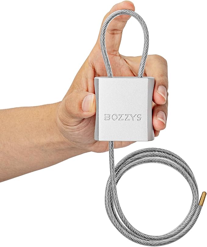Cable Lock with 3 Keys | L 3.28ft, D 1/6in Adjustable Steel Cable Padlock |