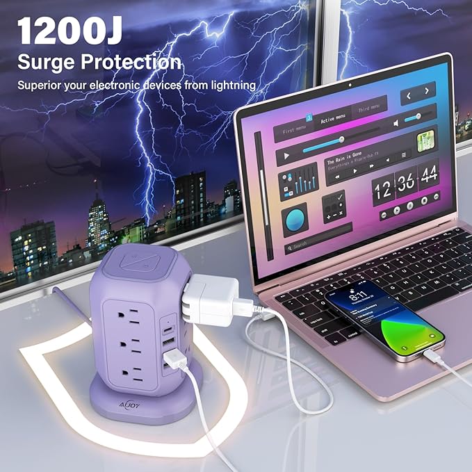 USB C Power Strip Tower, Surge Protector