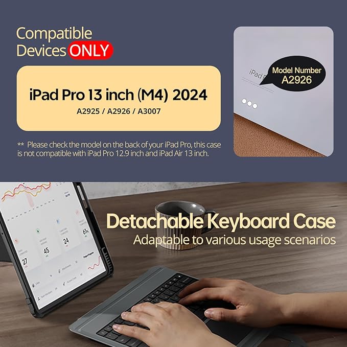 Nillkin Magic Keyboard Case for iPad Pro 13 inch M4 2024, Handheld Case for