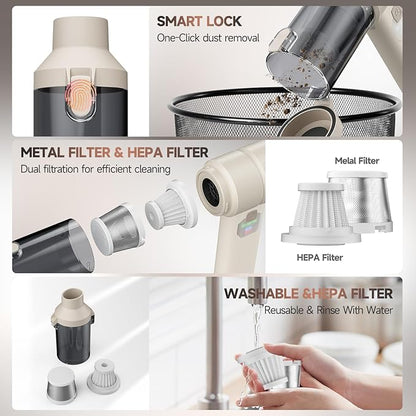 Car Vacuum, Handheld Car Vacuum Cleaner Cordless