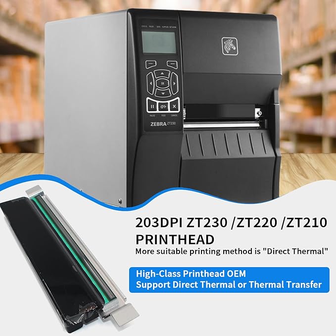 P1037974-010 New Printhead for Zebra ZT230 ZT220 ZT210 Thermal Industrial