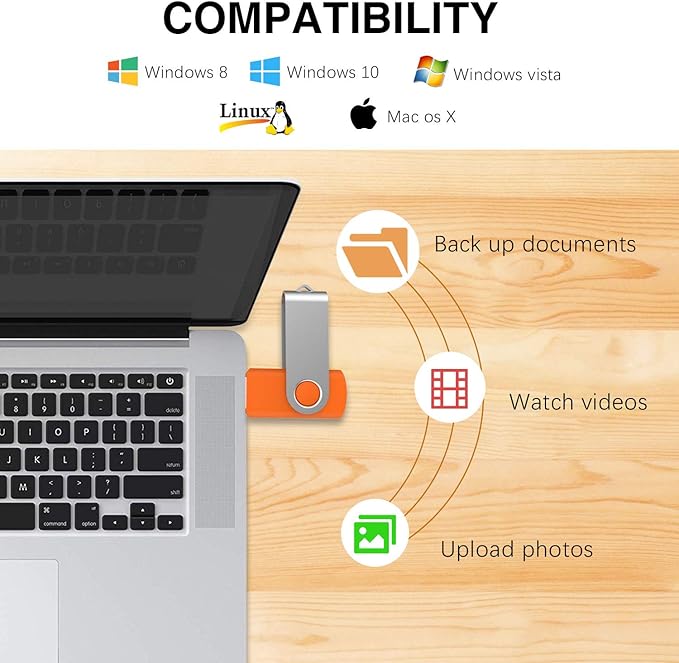 KOOTION 10 Pack 4 GB USB Flash Drive 4gb Flash Drives Keychain Thumb Drive