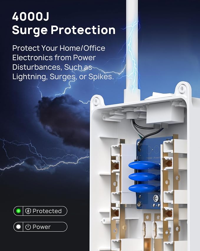TROND Surge Protector Power Strip 10 ft Cord