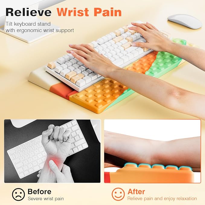Ospelelf Keyboard Wrist Rest Comfortable Ergonomic Keyboard Stand Riser Holder