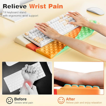 Ospelelf Keyboard Wrist Rest Comfortable Ergonomic Keyboard Stand Riser Holder