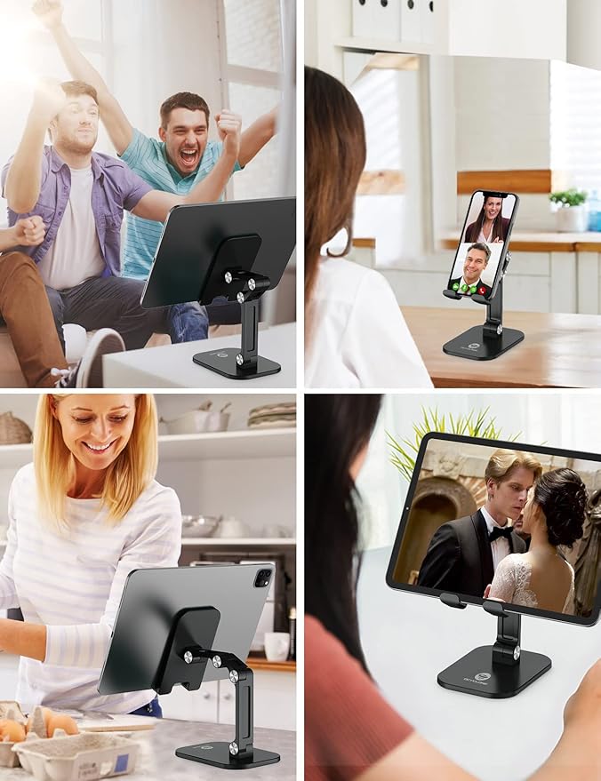 OCYCLONE Phone Stand, Adjustable Height and Angle Foldable Cell Phone Stand