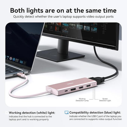HODO USB C Docking Station Dual Monitor Adapter