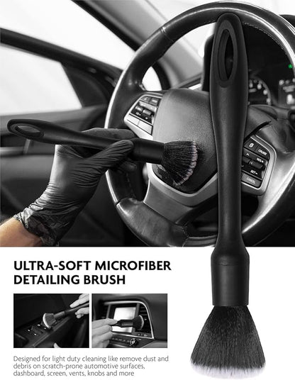 Fantasticlean 9PCS Car Interior Detailing Set, Microfiber Cloth & Applicator