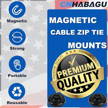 Magnet Zip Tie Mount Magnetic Zip Ties Mount Clips Base Holder Strong