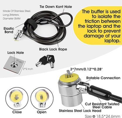 I3C Laptop Cable Lock Hardware Security Cable Lock Anti Theft Combination Lock