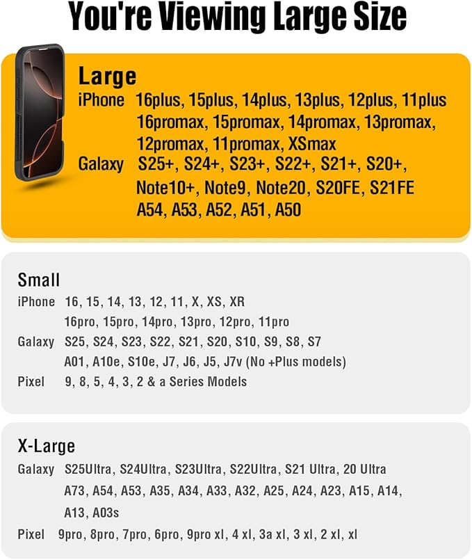 Holster for iPhone 16 16e Pro 15 14 13 12 11 10 XR XS X, Samsung Galaxy S25 S24