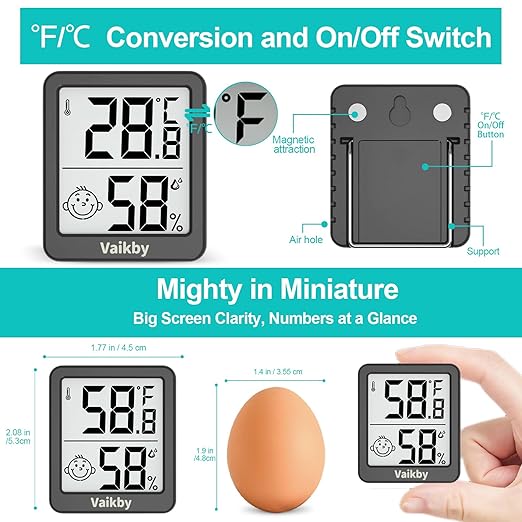 Indoor Humidity Meter Hygrometer 3Pack, Room Thermometer