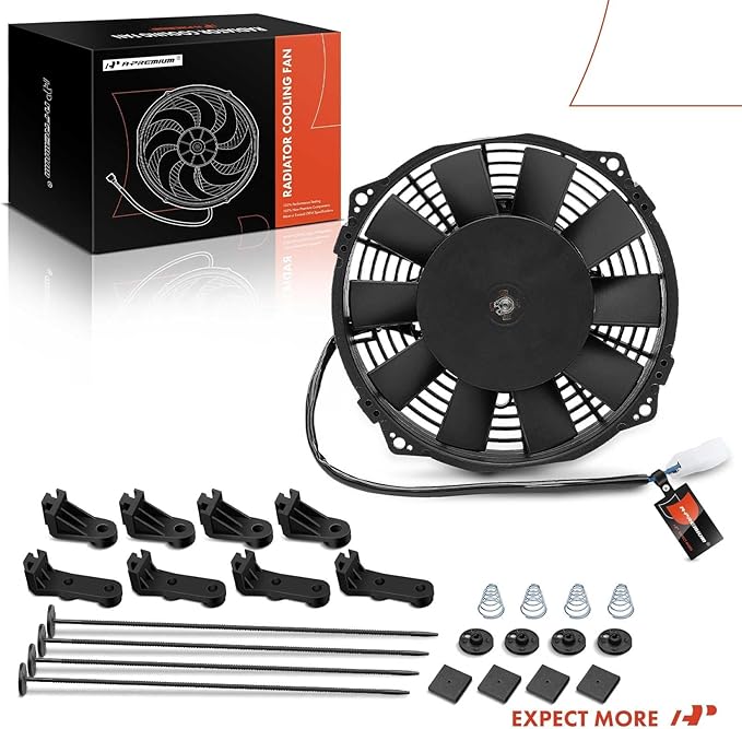 A-Premium 7.5'' 7.5 inch Slim Fan Pull Universal Electric Radiator Cooling Fan