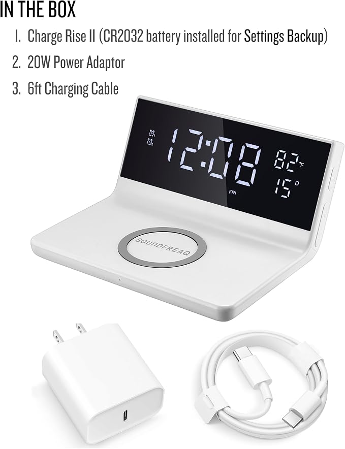 Soundfreaq Charge Rise II, SFQ-20: Digital Alarm Clock,