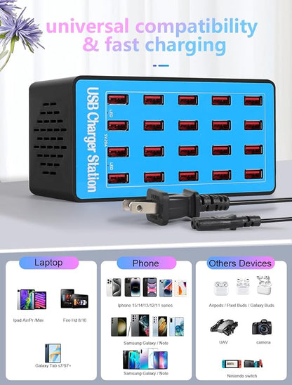 Charging Station, 100W20Port USB Charging Station, Charging Station
