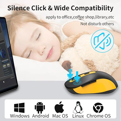 Wireless Mouse for Laptop, Chromebook, Silent Wireless Mouse