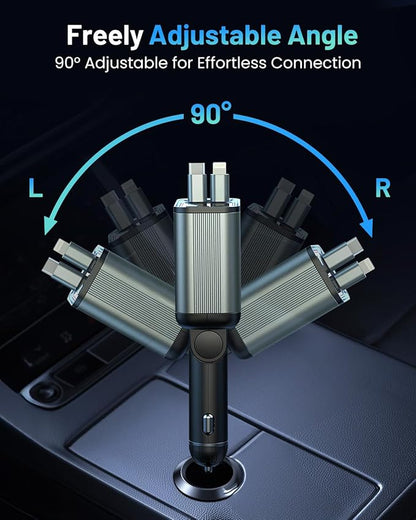 4 in 1 Retractable Car Charger