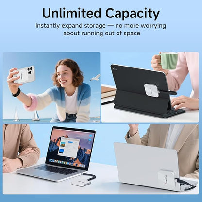 500GB Magnetic External SSD, 2000MB/s Type-C USB 3.2 Gen 2x2 Portable SSD