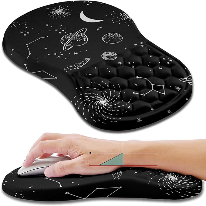 Hokafenle Ergonomic Mouse Pad Wrist Support, Wrist Rest Mousepad