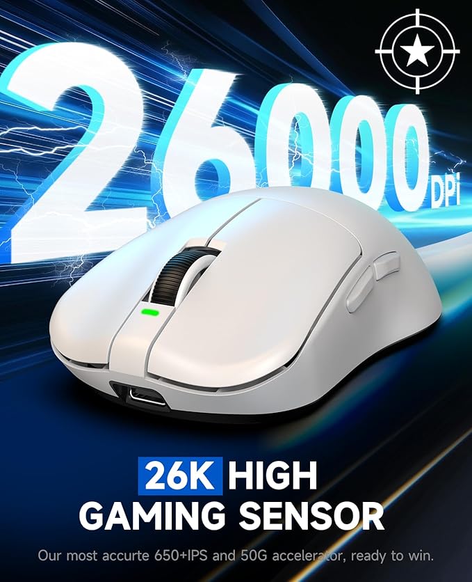 VGN F1 MOBA Wireless Gaming Mouse, 4K Polling Wired/Wireless Gamer Mice